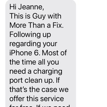 More Than a Fix - Follow up text - Mobile Phone Repair Near Me - San Clemente, California More Than a Fix - Follow up text - Mobile Phone Repair Near Me - San Clemente, California