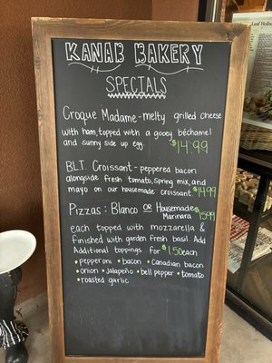 Menu photo 1 Kanab Bakery Kanab, UT