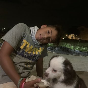 Jeremiah's Italian Ice - Boy and puppy approved!! - Desserts Near Me - McKinney, Texas