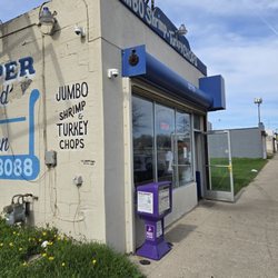 The side of the restaurant