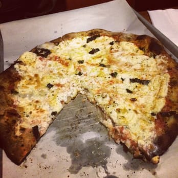Modern Apizza - Crust was super soggy and flopped in the middle. Brought it home and baked it a bit more and it was amazing. - Pizza Near Me - New Haven, Connecticut