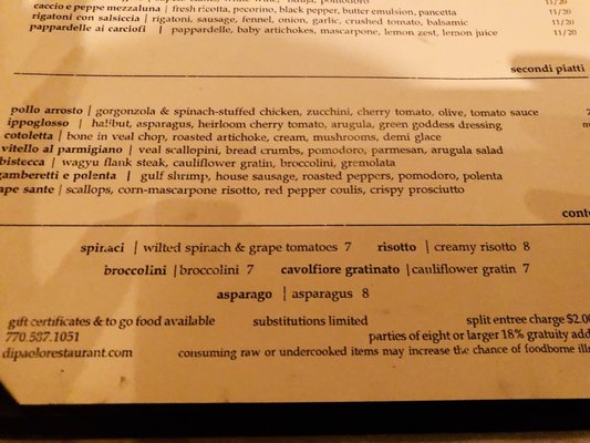 Menu photo 8 Di Paolo Alpharetta, GA Menu photo 8 Di Paolo Alpharetta, GA