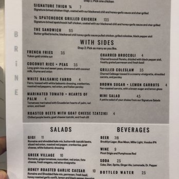 Brine - Menu - Chicken Shop Near Me - New York, New York Brine - Menu - Chicken Shop Near Me - New York, New York