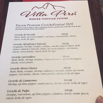Villa Peru - Tucdon Peruvian Ceviche Festival 2018 - Peruvian Near Me - Tucson, Arizona Villa Peru - Tucdon Peruvian Ceviche Festival 2018 - Peruvian Near Me - Tucson, Arizona