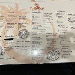 Bombay Choupati - Menu