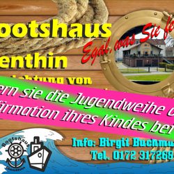 Bootshaus Genthin - Feiern sie die Jugendweihe oder Konfirmation ihres Kindes bei uns