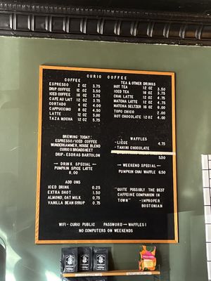 Menu photo 1 Curio Coffee Cambridge, MA