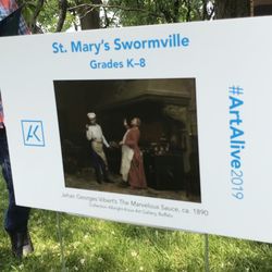 Art Alive - Signs showed the original painting.