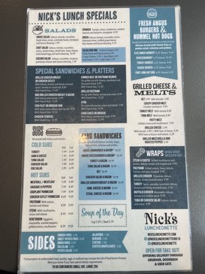 Menu photo 1 Nick's Luncheonette West Haven, CT Menu photo 1 Nick's Luncheonette West Haven, CT