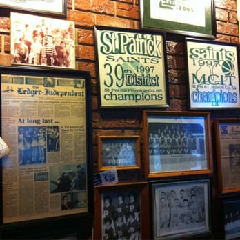 O'rourke's Pub - a wall full of framed sports memorabilia - Pubs Near Me - Maysville, Kentucky O'rourke's Pub - a wall full of framed sports memorabilia - Pubs Near Me - Maysville, Kentucky