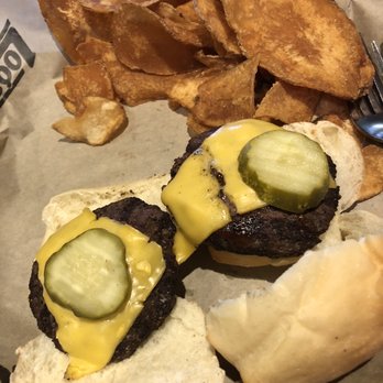 Logan's Roadhouse - Cheeseburger Sliders (there were 3 before the picture was taken) and Housemade Potato Chips - Steakhouses Near Me - Chattanooga, Tennessee Logan's Roadhouse - Cheeseburger Sliders (there were 3 before the picture was taken) and Housemade Potato Chips - Steakhouses Near Me - Chattanooga, Tennessee