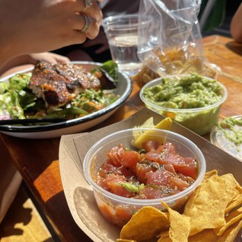 Bear Flag Fish - Ahi Tuna Poke, Guacamole, and Chips - Seafood Near Me - Newport Beach, California