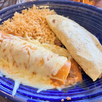El Gran Charro - Enchilada and Chicken Quesadilla with rice - Mexican Near Me - Stafford, Virginia