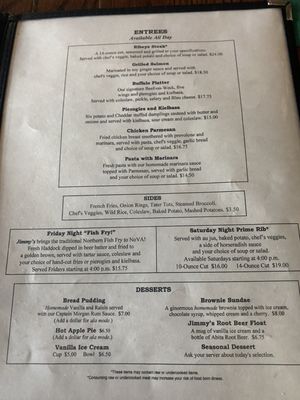Menu photo 4 Jimmys Old Town Tavern Herndon, VA