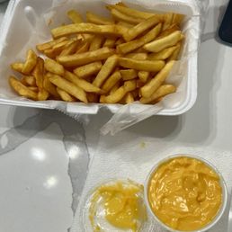Cheese Fries with cheese on side Cheese Fries with cheese on side