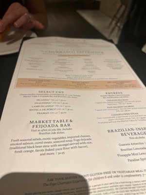 Menu photo 4 Fogo de Chão Albuquerque, NM