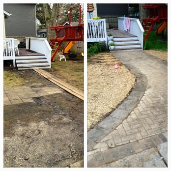 Aspen Landscapes - They fixed our wet, awful, sloppy back walkway from our deck to garage. Nice!! - Landscaping Near Me - Grayslake, Illinois Aspen Landscapes - They fixed our wet, awful, sloppy back walkway from our deck to garage. Nice!! - Landscaping Near Me - Grayslake, Illinois