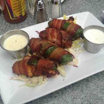 Brigantine - Crab stuffed bacon wrapped jalapeños. - Seafood Near Me - La Mesa, California Brigantine - Crab stuffed bacon wrapped jalapeños. - Seafood Near Me - La Mesa, California
