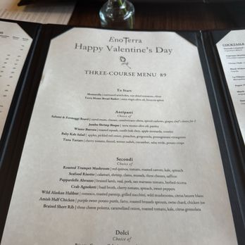 Eno Terra - Featured cocktails for Valentine's Day and dinner menu - Italian Near Me - Kingston, New Jersey
