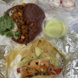 Salmon taco was very good, pastor taco was kind of salty, but adding guacamole,onion taste better, this was my second time Salmon taco was very good, pastor taco was kind of salty, but adding guacamole,onion taste better, this was my second time