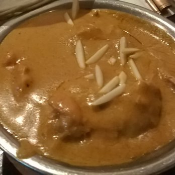 Delhi Heights - Shahi Chicken Korma - Tender pieces of boneless chicken cooked in a creamy cashew nut curry with cardamom - Indian Near Me - Jackson Heights, New York Delhi Heights - Shahi Chicken Korma - Tender pieces of boneless chicken cooked in a creamy cashew nut curry with cardamom - Indian Near Me - Jackson Heights, New York