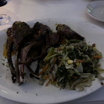 Fish Thyme - Lamb chops with apricot mint jelly glaze, and vegetable medley - Cafes Near Me - Acworth, Georgia