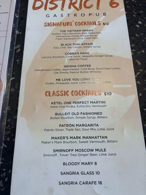 Menu photo 2 District 6 Louisville, KY