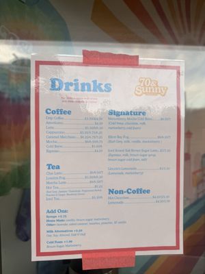 Menu photo 3 70 & Sunny Coffee Seattle, WA