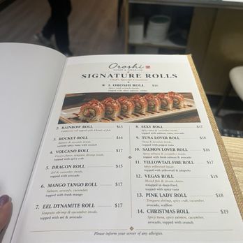 Oroshi Sushi Omakase - Menu rolls - Japanese Near Me - Philadelphia, Pennsylvania Oroshi Sushi Omakase - Menu rolls - Japanese Near Me - Philadelphia, Pennsylvania