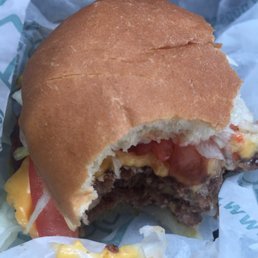 Double cheese w everything.