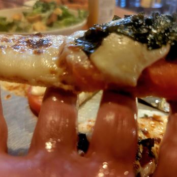 GINO's Restaurant & Bar - July 2022: Oil covered my fingers & hand each time I picked up the 1/2 Margherita Pizza slices - Italian Near Me - Tampa, Florida GINO's Restaurant & Bar - July 2022: Oil covered my fingers & hand each time I picked up the 1/2 Margherita Pizza slices - Italian Near Me - Tampa, Florida