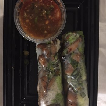 Rolls And Grill - Grilled chicken spring rolls, I ate one already before I took the pic! Lol it was that good. - Vietnamese Near Me - Bakersfield, California Rolls And Grill - Grilled chicken spring rolls, I ate one already before I took the pic! Lol it was that good. - Vietnamese Near Me - Bakersfield, California