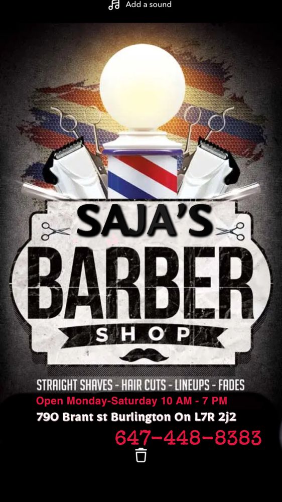 Saja  Barber Shop Logo