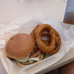 $7 lunch burger and rings
