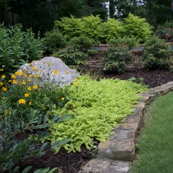 Summit Landscaping Co - Blending native plant material with natural stone edging.