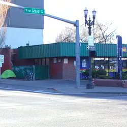 Plaid Pantry - There's been a vagrant tent camp on premises for months. That's right, on the property.