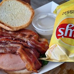 Watson's On The Water - Smoked bologna sandwich add bacon
