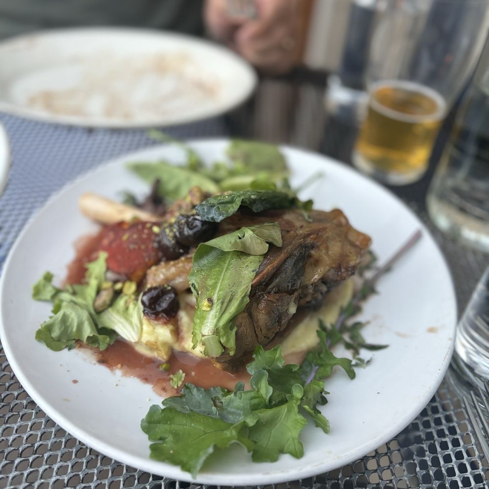 Treeline Kitchen - Tonight's Special - Roasted Lamb with mashed potatoes and a cherry peach compote - Bars Near Me - Leadville, Colorado Treeline Kitchen - Tonight's Special - Roasted Lamb with mashed potatoes and a cherry peach compote - Bars Near Me - Leadville, Colorado