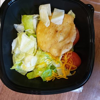 Burger King - You call this a salad?  Pitiful!  And the other salad had a long blonde hair wrapped around the chicken breast.   YUCK!!!! - Fast Food Near Me - Orland, California