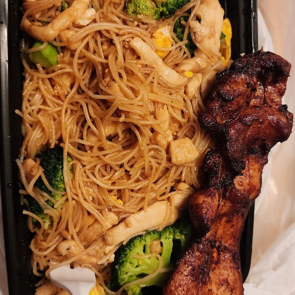 Panda King - Chicken and broccoli pancit with egg and broccoli. Separate order of chicken teriyaki sticks (3) come on an order. - Chinese Near Me - Chesapeake, Virginia Panda King - Chicken and broccoli pancit with egg and broccoli. Separate order of chicken teriyaki sticks (3) come on an order. - Chinese Near Me - Chesapeake, Virginia