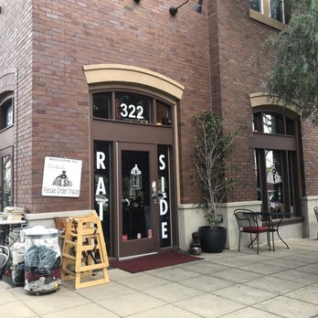 Rail Side Cafe - From our outside table looking at the entrance - Coffee & Tea Near Me - San Dimas, California