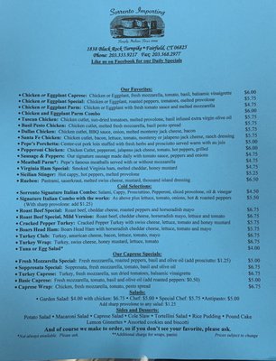 Menu photo 1 Sorrento Importing Fairfield, CT Menu photo 1 Sorrento Importing Fairfield, CT