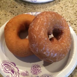 Glazed and plain cake donuts, so good!