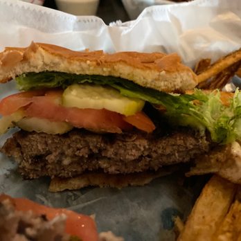 Wing Warehouse - Inside of lunch burger special! So good! Delicious! Meaty! Yum! - New American Near Me - Norton, Ohio Wing Warehouse - Inside of lunch burger special! So good! Delicious! Meaty! Yum! - New American Near Me - Norton, Ohio