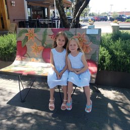 Love the painted benches by artists.