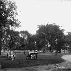 Walker Square Park, 1914. Note the amazing fountain.