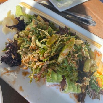 Dive Bar Restaurant - Sushi roll topped with conch salad. - Seafood Near Me - Jupiter, Florida