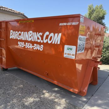 Bargain Bins - 20 yard dumpster San Tan Valley, AZ - Dumpster Rental Near Me - Mesa, Arizona Bargain Bins - 20 yard dumpster San Tan Valley, AZ - Dumpster Rental Near Me - Mesa, Arizona
