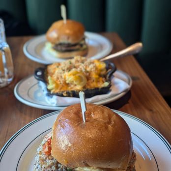 Krueger's Tavern - Spicy chicken parm a side of mac and cheese and their namesake burger. - Bars Near Me - Cincinnati, Ohio