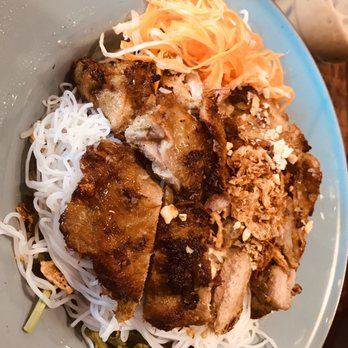 Little Miss Saigon - Lemongrass chicken on cold noodles and veges.. lots of vegetables under the noodles. - Vietnamese Near Me - Auckland, AUK Little Miss Saigon - Lemongrass chicken on cold noodles and veges.. lots of vegetables under the noodles. - Vietnamese Near Me - Auckland, AUK